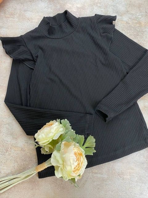 Enia.kids Гольф рубчик-мустанг "Крила" BLK, 116, чорний BB0001 фото