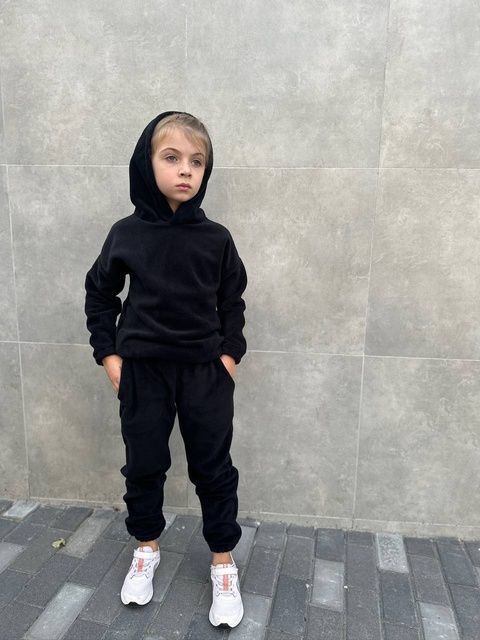 Enia.kids Костюм теплий "Худі & Джогери" KSFLP0119BLK, 122, чорний KSFLP0119BLK фото