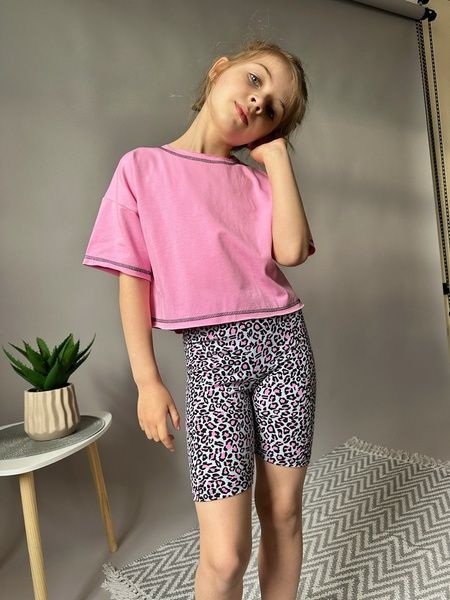 Enia.kids Велосипедки "Базові" BCKL022PK, 128, леопард рожевий BCKL022 фото