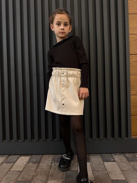 Enia.kids Спідниця "ЕКОшкіра" SKEKL054, 116, молочний SKEKL054 фото