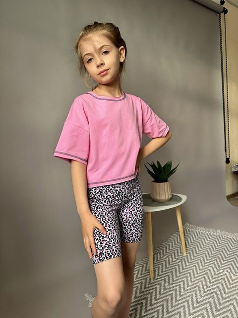 Enia.kids Велосипедки "Базові" BCKL022PK, 128, леопард рожевий BCKL022 фото