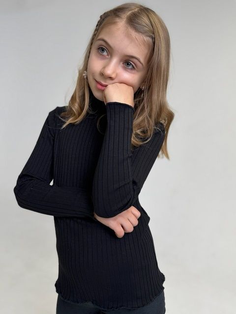 Enia.kids Гольф "Рубчик" GFRS037BLK, 134, чорний GFRS037BLK фото