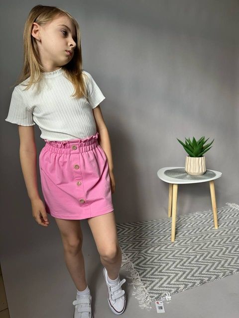 Enia.kids Футболка "Рубчик" TSRS0612WH, 146, білий TSRS0612 фото