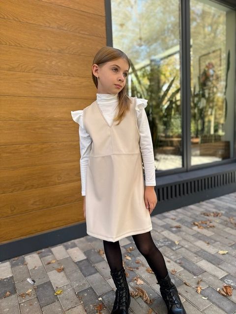 Enia.kids Сарафан SFNEKL041ML, 116, молочний SFNEKL041ML фото