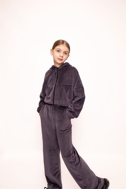 Enia.kids Костюм теплий "Велюр" PL0121, 146, темно-ліловий EK0121 фото