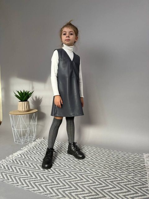 Enia.kids Сарафан SFNEKL041GR, 116, графіт SFNEKL041GR фото