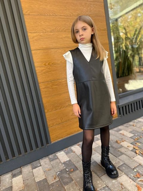 Enia.kids Сарафан SFNEKL041BLK, 116, чорний SFNEKL041BLK фото