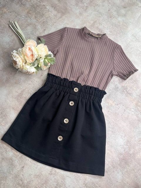 Enia.kids Футболка "Рубчик" TSRS0612MK, 116, мокко TSRS0612 фото