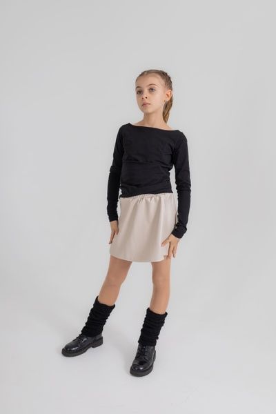 Enia.kids Лонгслів Човник KL0338, 128, чорний EK0338 фото