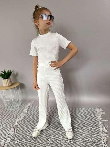 Enia.kids Костюм "Топ & Палаццо" KSRS0110CH, 122, білий KSRS0110CH фото