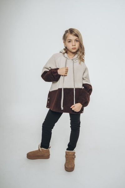 Enia.kids Худі теплий HDTSF0333, 122, шоколад+таш HDTSF0333 фото