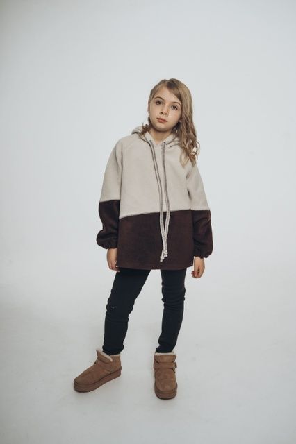 Enia.kids Худі теплий HDTSF0333, 122, шоколад+таш HDTSF0333 фото