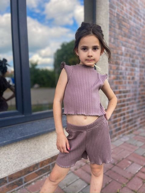 Enia.kids Костюм "Топ & Шорти" KSRS0112MK, 104-110, мокко KSRS0112MK фото