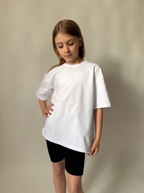 Enia.kids Футболка "Оверсайз" TSKL0610WH, 122, білий TSKL0610WH фото