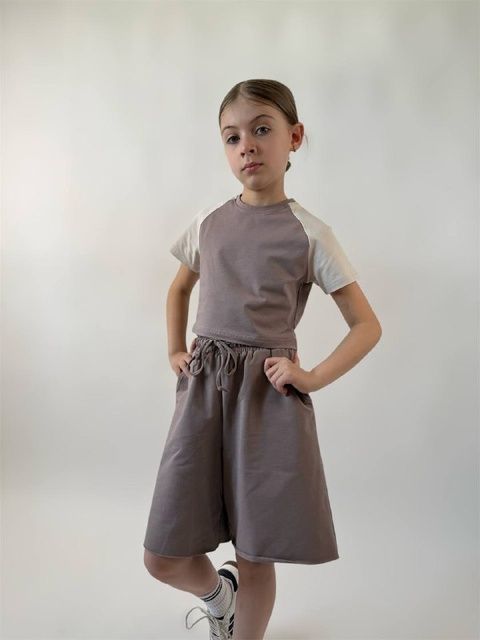 Enia.kids Топ-футболка TFKL063CP, 122, капучино TFKL063 фото