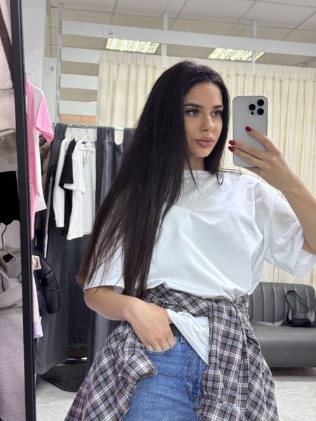 Enia Футболка доросла "Oversize" TSKL1011, M-L, білий TSKL1011 фото