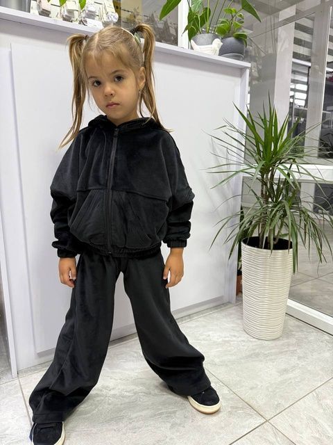 Enia.kids Костюм теплий "Велюр" PL0121, 122, чорний EK0121 фото