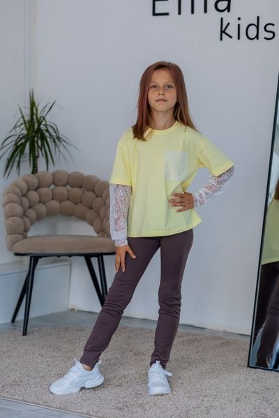 Enia.kids Лонгслів "Iris", 134, жовтий EK0343 фото