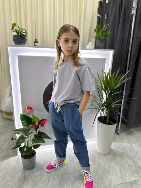Enia.kids Футболка "Оверсайз" TSKL0610LGY, 116, світло-сірий EK0610 фото