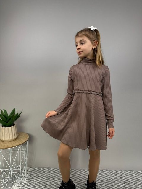 Enia.kids Сукня &ldquo;Рюша&rdquo; DRRS044MK, 116, мокко DRRS044MK фото