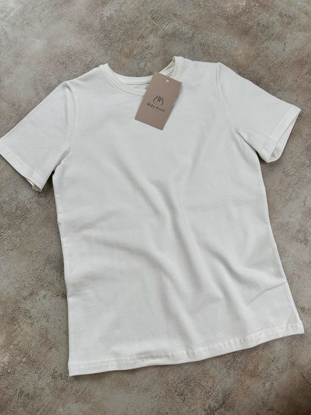 Enia.kids Футболка "Базова" TSKL066ML, 128, молочний TSKL066ML фото