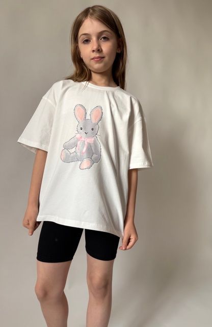 Enia.kids Футболка PRO "Зайчик" TSKL0621ML, 122 , молочний TSKL0621ML фото