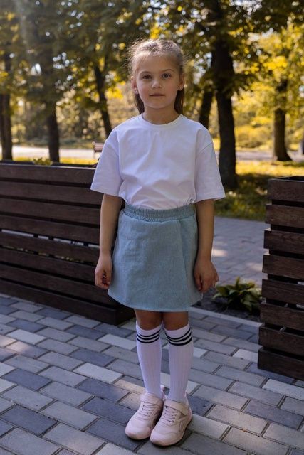 Enia.kids Спідниця-шорти, 122, блакитний EK0514 фото