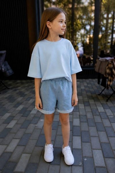 Enia.kids Футболка "Оверсайз", 122, блакитний EK0610 фото