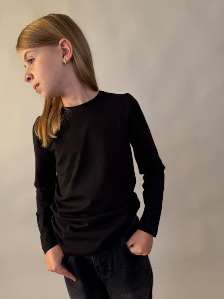 Enia.kids Лонгслів LSKL0319BLK, 122, чорний LSKL0319BLK фото