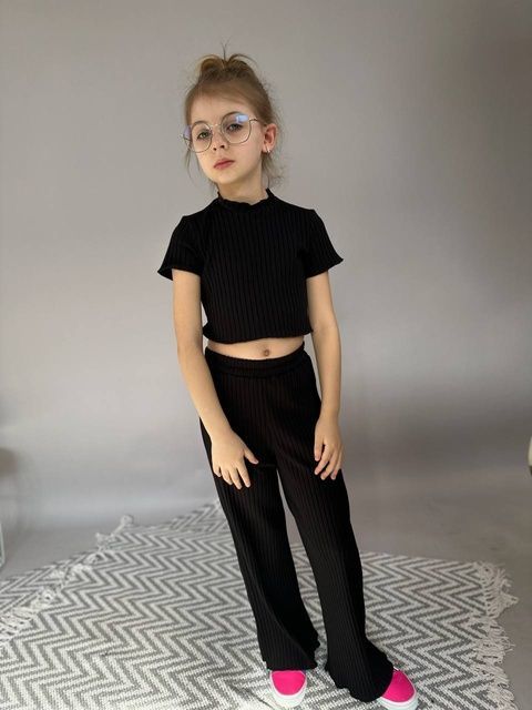 Enia.kids Костюм "Топ & Палаццо" KSRS0110BLK, 122, чорний KSRS0110BLK фото