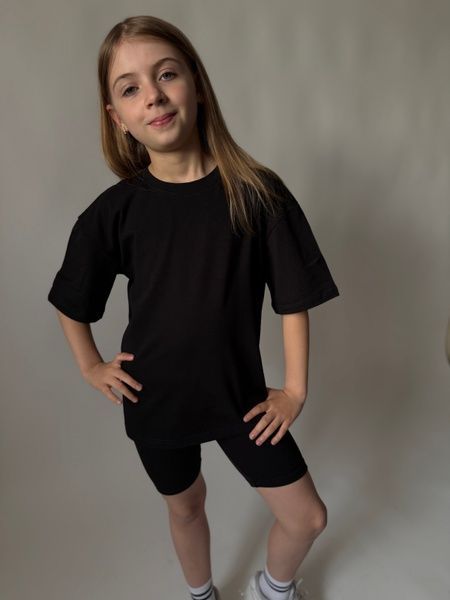 Enia.kids Футболка "Оверсайз" TSKL0610BLK, 122, чорний TSKL0610BLK фото