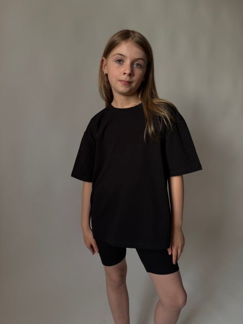 Enia.kids Футболка "Оверсайз" TSKL0610BLK, 122, чорний TSKL0610BLK фото